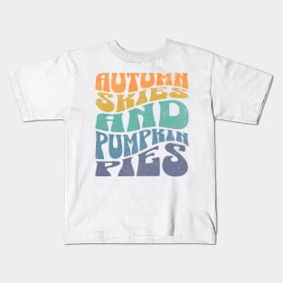 Autumn Skies and Pumpkin Pies Kids T-Shirt